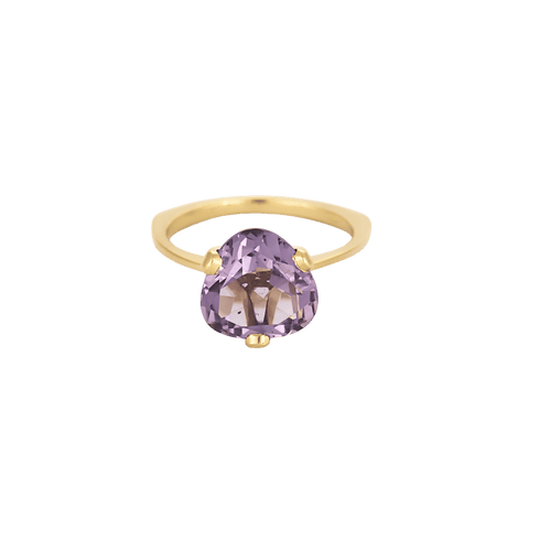 Bague 51.5 BAGUE OR JAUNE ET AMETHYSTE 58 Facettes BO/250009