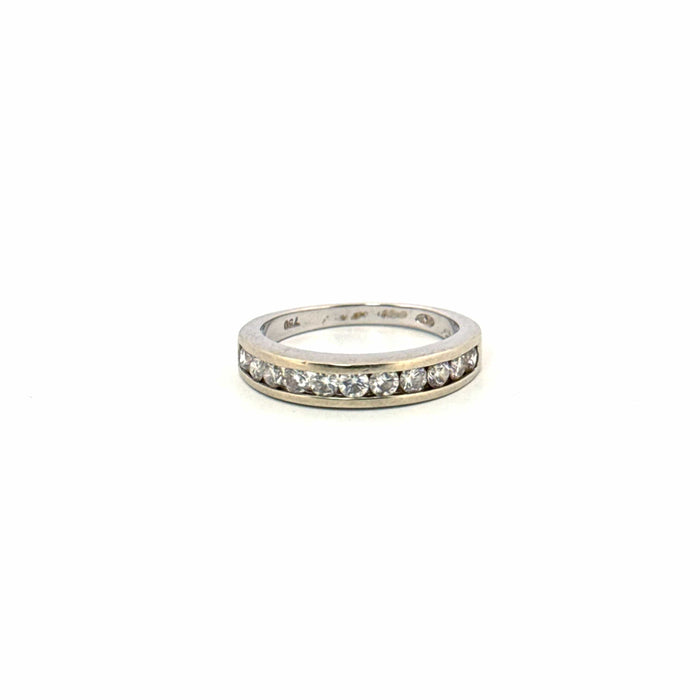 Bague 54 Alliance Demi-Tour Or Blanc Diamants 58 Facettes 105-GS50465-1