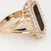 Bracelet Bague Diamant Onyx Vintage Or Jaune 58 Facettes