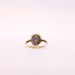 Ring 52 Marguerite Ring Round Sapphire and Diamonds yellow gold 58 Facettes