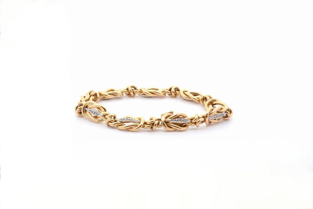 Bracelet Bracelet ancien diamants en or jaune 18k 58 Facettes 26575