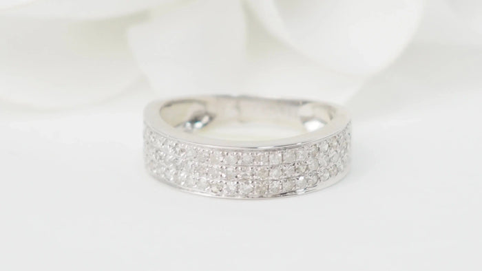 Bague or blanc diamants