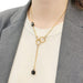 Necklace Pomellato necklace, "Nudo", pink gold, obsidian, black diamonds. 58 Facettes 33631