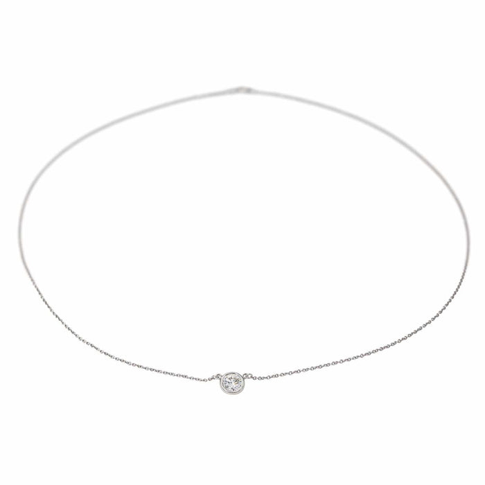 Collier Tiffany & Co Collier Solitaire Platine Diamant 58 Facettes 3648181RV