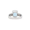 Bague Bague en or blanc avec aigue-marine de 2,9 ct et diamants 58 Facettes