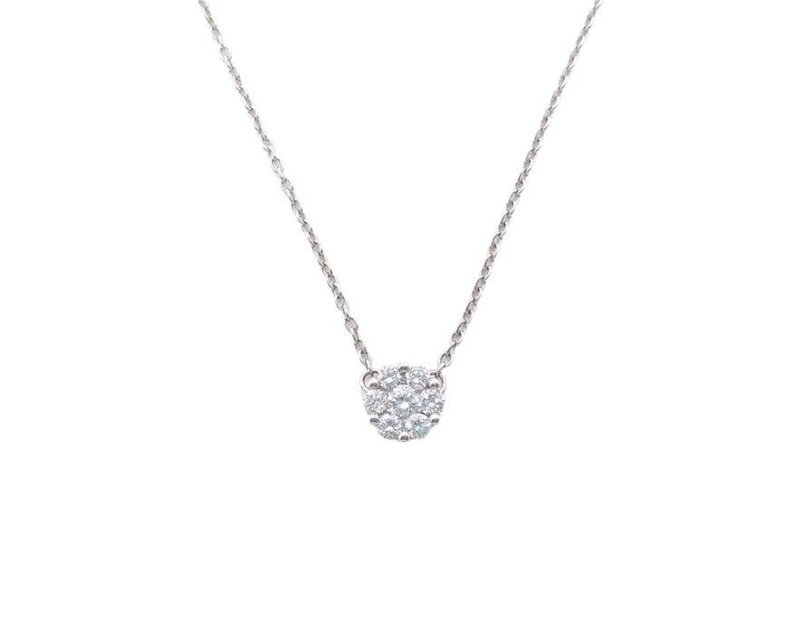 Collier Collier or blanc diamant 58 Facettes