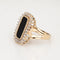 Bracelet Bague Diamant Onyx Vintage Or Jaune 58 Facettes