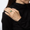 Bague Bague vintage en or jaune 18 carats avec émeraude de 1,50 ct, taille 7,25, pierre précieuse, bijouterie fine 58 Facettes G14114