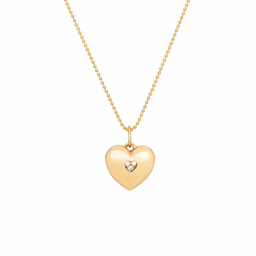 Collier TIFFANY & Co - Collier médaillon coeur en or rose et diamants 58 Facettes G13709