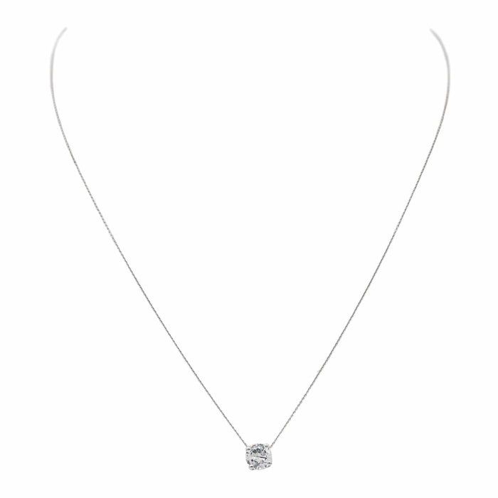 Collier Collier Solitaire Or blanc Diamant 58 Facettes 2538671CN