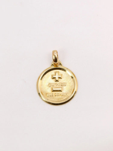 Pendentif Médaille Amour Augis "L'originale" or jaune Plus qu’hier moins que demain 58 Facettes J463