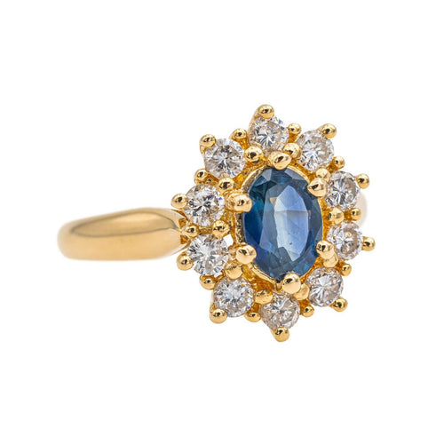 Bague 54 Bague Pompadour Or jaune Saphir 58 Facettes 3029098CN