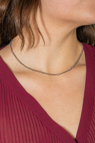 Collier Collier Or blanc Diamant 58 Facettes 3629486CN