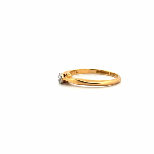 Bague Solitaire or jaune diamant 58 Facettes 82-GS33773-1