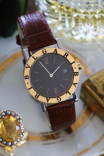 BULGARI - Montre Bulgari Or & Acier – Référence BB-33 SGL