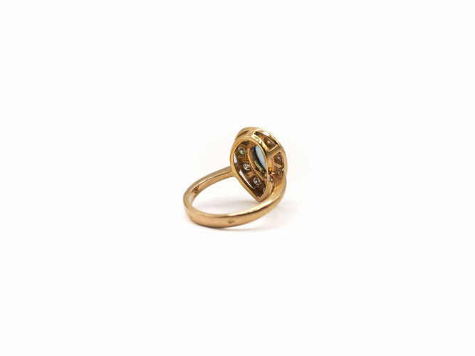 Bague 49 Bague poire or jaune topaze diamants 58 Facettes 5220