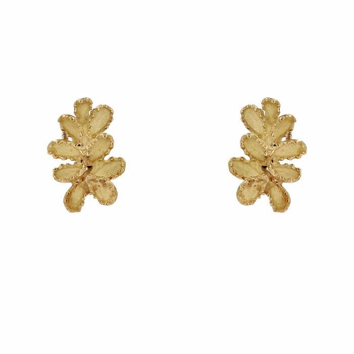 Boucles d'oreilles Clips anciens en or jaune amati et ciselé 58 Facettes 24-276A