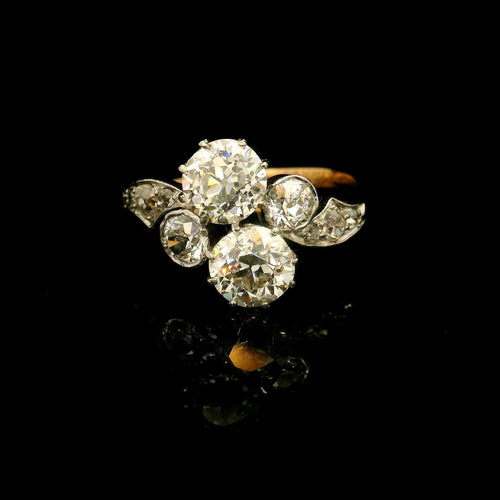 Bague Toi & Moi antique ring 1901 58 Facettes