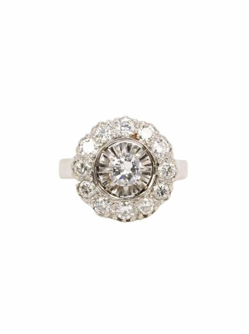Ring 51 1,2 ct diamond daisy ring 58 Facettes J307