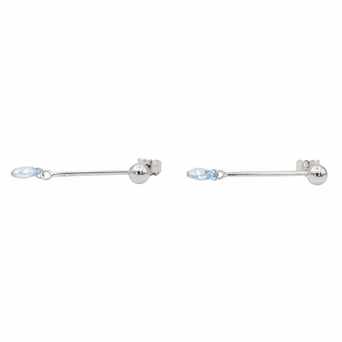 Boucles d'oreilles Boucles d'oreilles Pendantes Or blanc Aigue Marine 58 Facettes 3145033CN