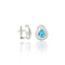Boucles d'oreilles Boucles d'oreilles vintage en topaze, diamant et or blanc 58 Facettes