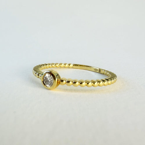 Bague 54 Bague Solitaire n°06 or jaune et diamant 58 Facettes INV006