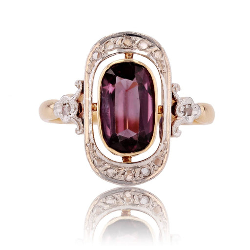 Ring 55 Old purple spinel and diamond ring 58 Facettes 24-151