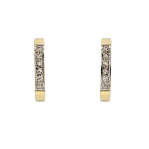 Boucles d'oreilles Boucles d'oreilles créoles avec diamants 58 Facettes 32166