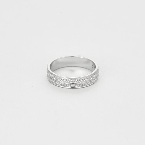 Bague 51 Bague jonc or jaune et gris 58 Facettes CHAL0168