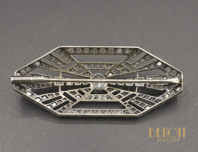 Broche Broche Art Déco Diamants 58 Facettes A10346