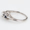 Bague Bague de fiançailles Art déco vintage en or 14 carats avec diamants et saphirs, taille 6,25, bijou en filigrane 58 Facettes G1105
