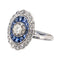 Bague 54 Bague Platine Diamant, Saphir 58 Facettes 3905062CN