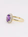 Bague Bague marguerite améthyste ovale diamants 58 Facettes J607