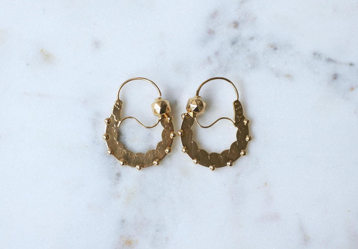 Boucles d'oreilles Boucles d'Oreilles Créoles Savoyardes Or Rose et Jaune 58 Facettes