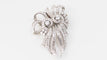 Broche Art déco double clips en or blanc et platine, diamants