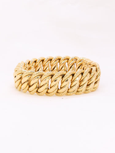 Bracelet Bracelet maille américaine or jaune 2 cm 58 Facettes 1165.1