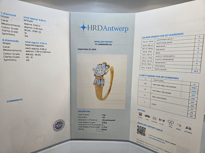 Bague Bague solitaire accompagné diamants 58 Facettes Q166B