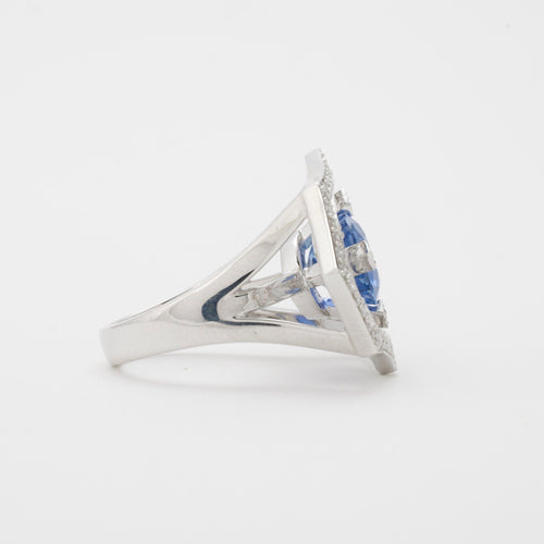 Bague 54 Bague saphir et diamants 58 Facettes