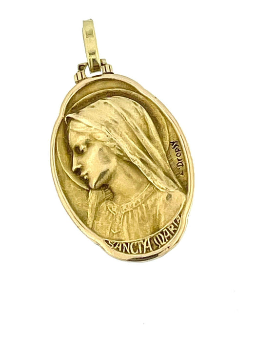 Pendentif Pendentif Art Nouveau Vierge Marie en Or Emile Dropsy 58 Facettes