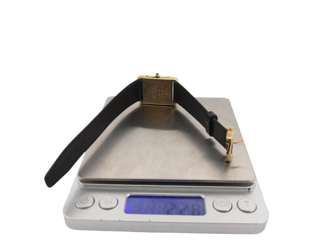 Montre vintage montre must de CARTIER tank 23 mm vermeil argent plaque or quartz 58 Facettes 136565