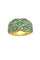 Bague 59 Bague en or jaune avec émeraudes et diamants 58 Facettes 50317