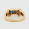 Bague 54 BAGUE OR JAUNE SAPHIRS ET DIAMANTS 58 Facettes REF 3063/18
