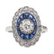 Bague 54 Bague Platine Diamant, Saphir 58 Facettes 3905062CN