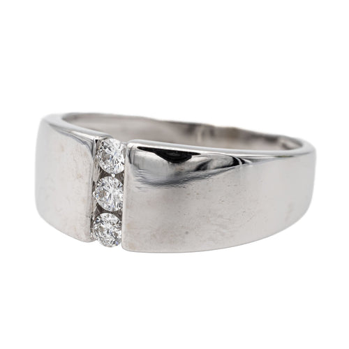 Bague 56 Bague Trilogie Or blanc Diamant 58 Facettes 3167516CN