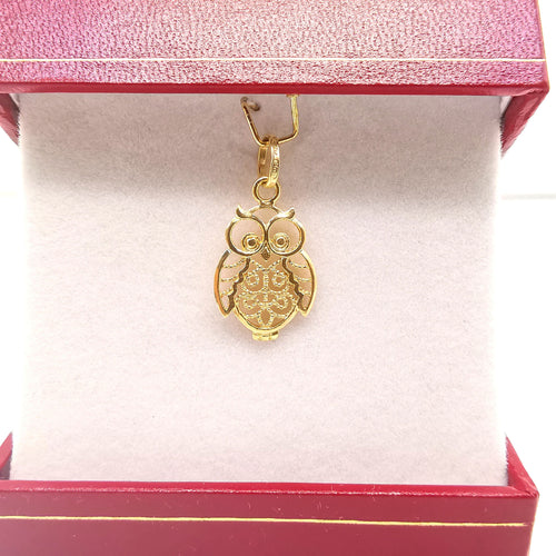 Pendentif pendentif hibou en or jaune 58 Facettes