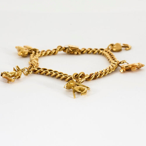 Bracelet Bracelet souple or jaune et charms 58 Facettes LEN1216