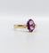 Bague 53.5 Bague cocktail art deco or jaune 18k ornée d'une améthyste 2,12 carats en sertis griffes 58 Facettes A04967