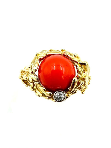 Bague 57 GILBERT ALBERT. Bague or jaune, diamant et billes interchangeables 58 Facettes