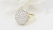 Bague 54 Bague boule en or jaune et diamants 58 Facettes 32585