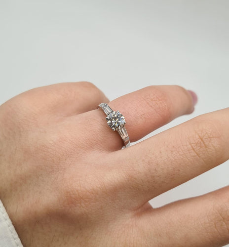 Bague 49.5 Bague Or blanc Diamants 58 Facettes